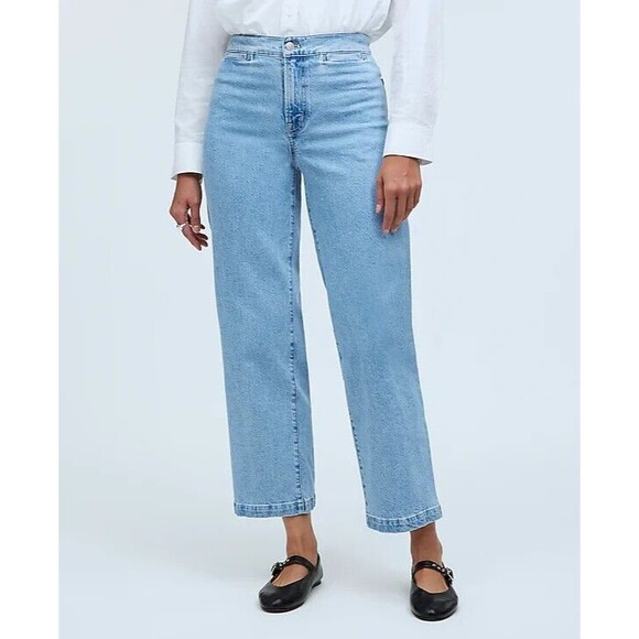 Madewell Denim - Madewell Emmett Wide-Leg Cropped Jean Welt Pocket Edition Sz T29 Kieran Wash New